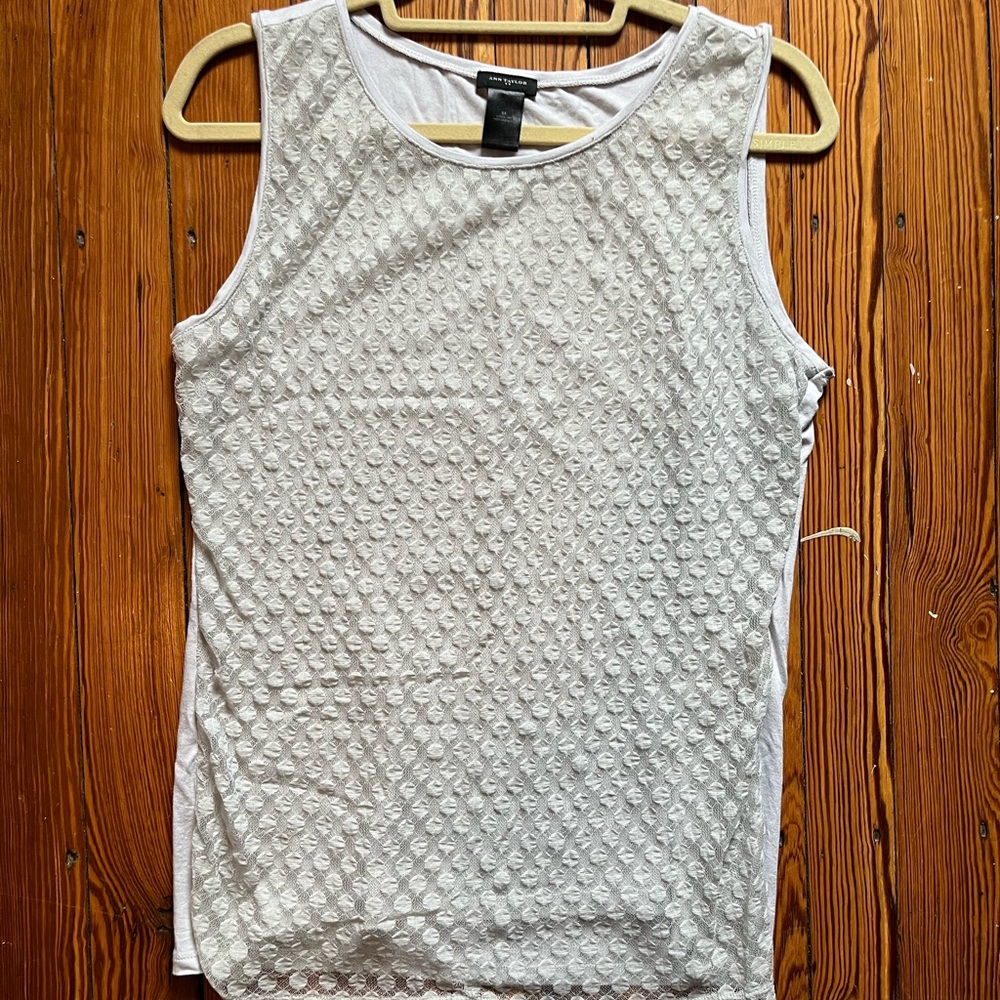 Cute silver Ann Taylor tank top